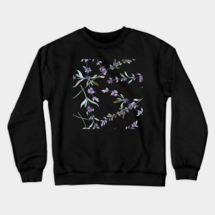 Lavender Flower Watercolor Design Crewneck Sweatshirt